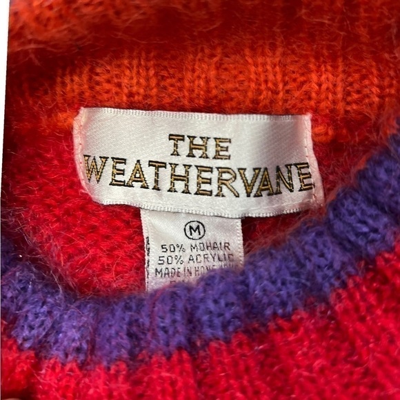 Vintage Mohair Blend Fuzzy Soft Pop Art 80s 90s Women Sweater - Picture 7 of 10